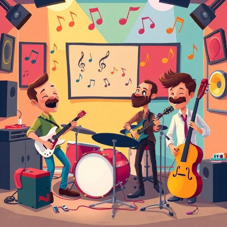 Nigerian musicians collaborating in a recording studio