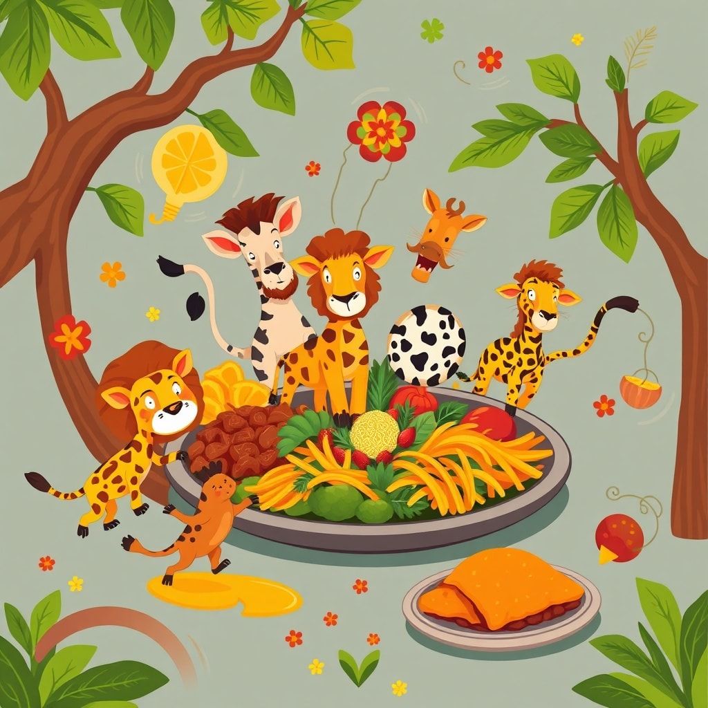 Restaurant menu design Africa fusion